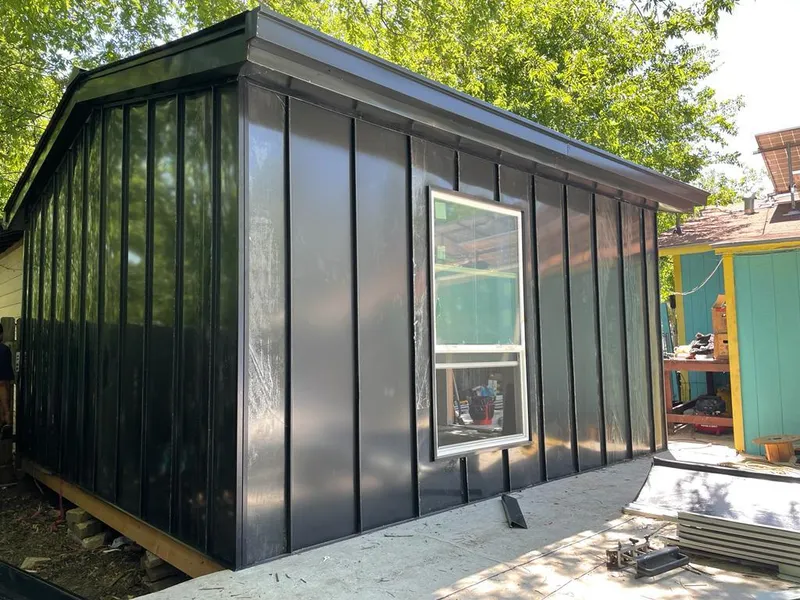 Black standing seam metal wall panels for Metal Roof Installation in Meraux